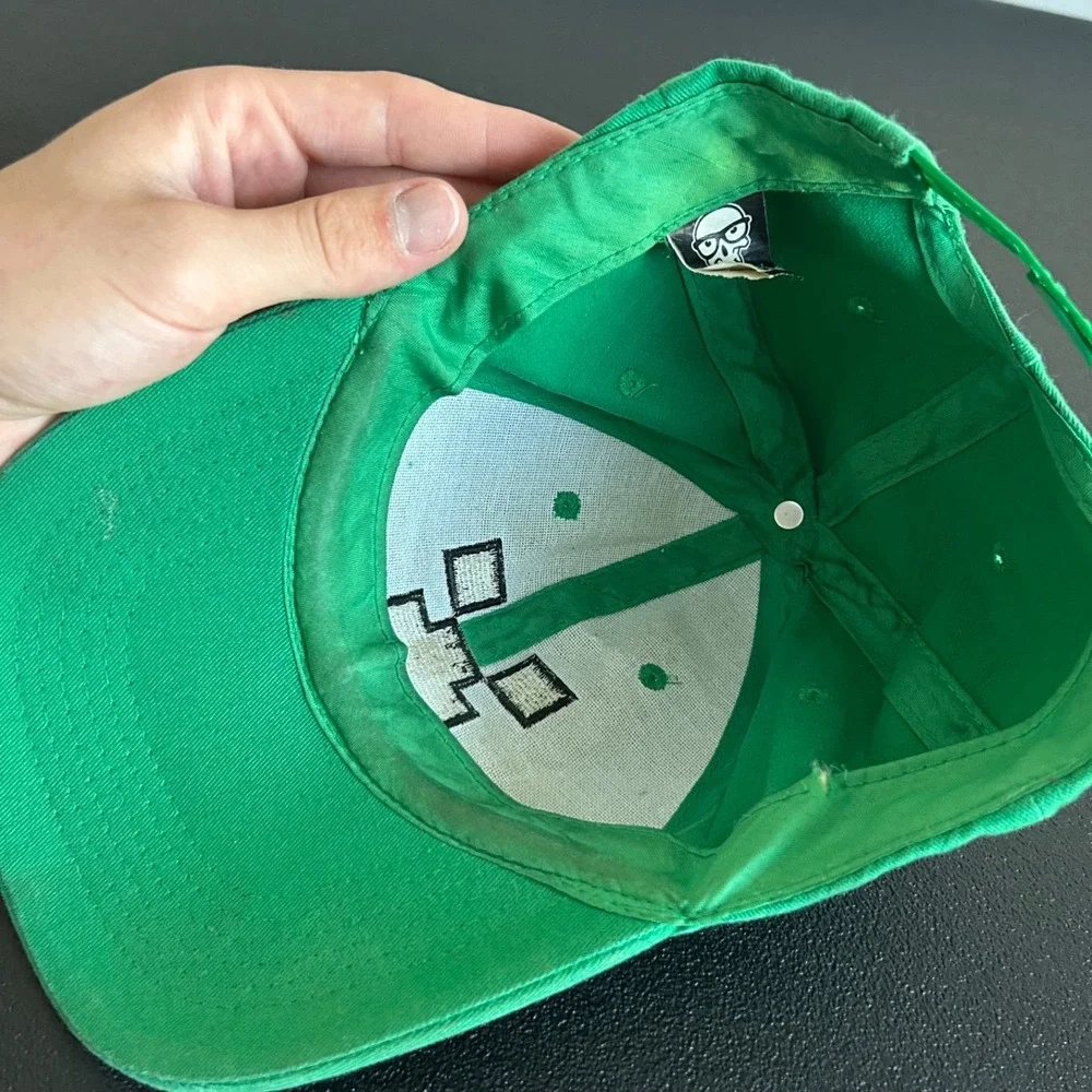 Jinx Minecraft Creeper Face Hat Cap Snap Back Adjustable Green Y2K Game Youth